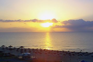 africa-tunisia-hammamet-sunset-mediterranean sea