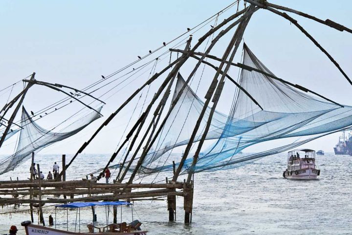 Asia-India-Cochin-Boats-Fishing