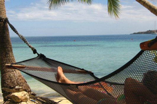 south pacific-fiji-beach-hammock