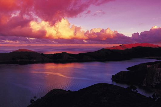 South-America-Bolivia-Sunset-Island-of-the-Sun-Lake-Titicaca